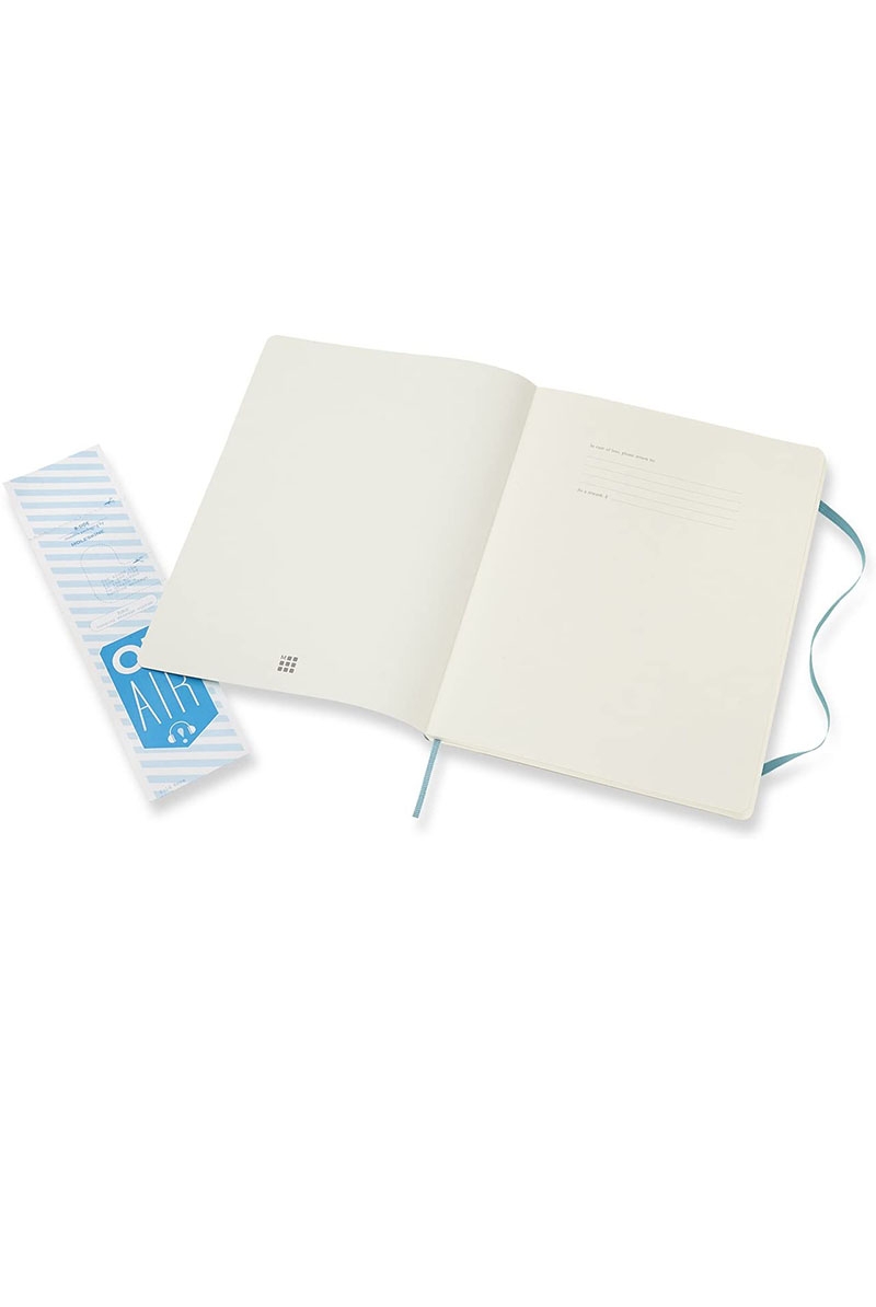 CLASSIC SOFT COVER NOTEBOOK - PLAIN - EXTRA LARGE - REEF BLUE