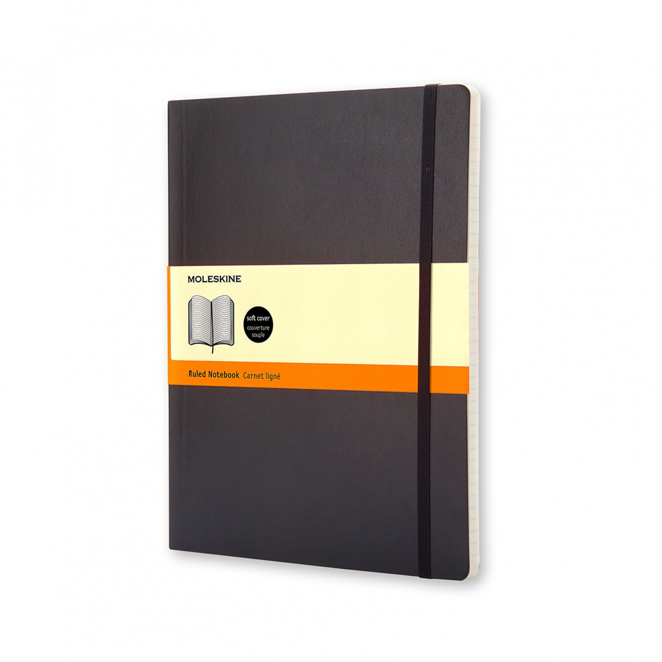 CLASSIC SOFT COVER NOTEBOOK - RULED - EXTRA LARGE - BLACK