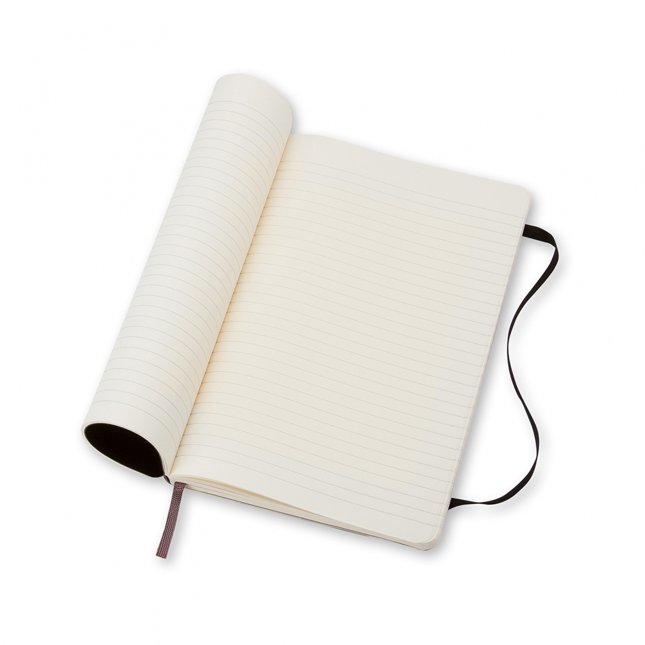 CLASSIC SOFT COVER NOTEBOOK - RULED - LARGE - BLACK