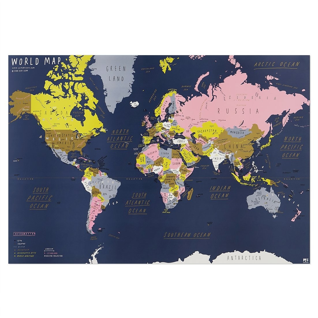 WORLD MAP_NAVY