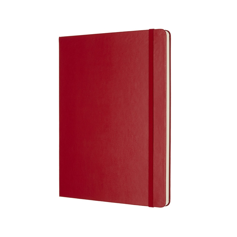 CLASSIC HARD COVER NOTEBOOK - PLAIN - EXTRA LARGE - SCARLET RED