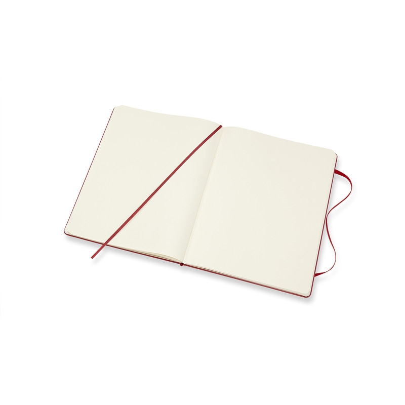 CLASSIC HARD COVER NOTEBOOK - PLAIN - EXTRA LARGE - SCARLET RED