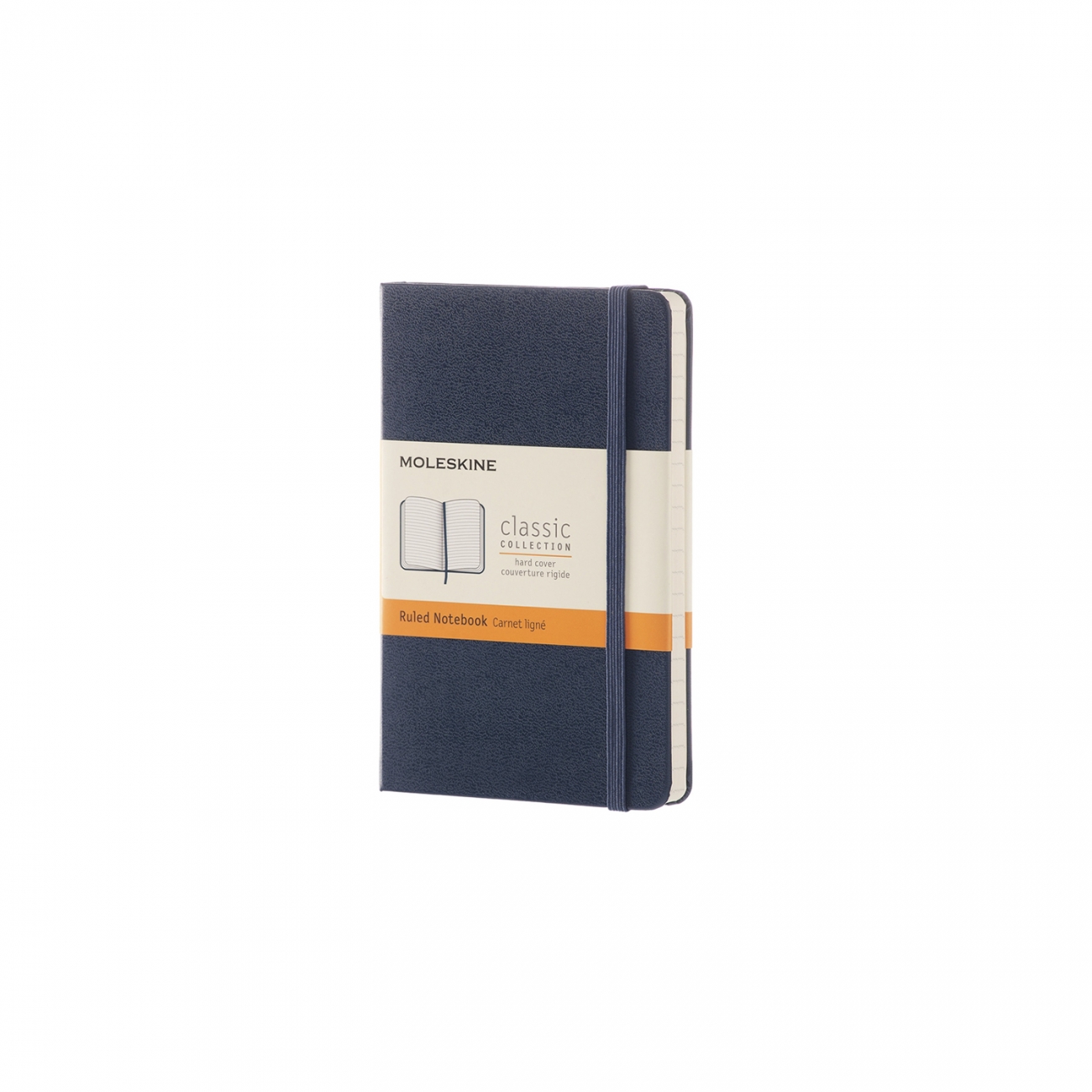 CLASSIC HARD COVER NOTEBOOK - RULED - POCKET - SAPPHIRE BLUE