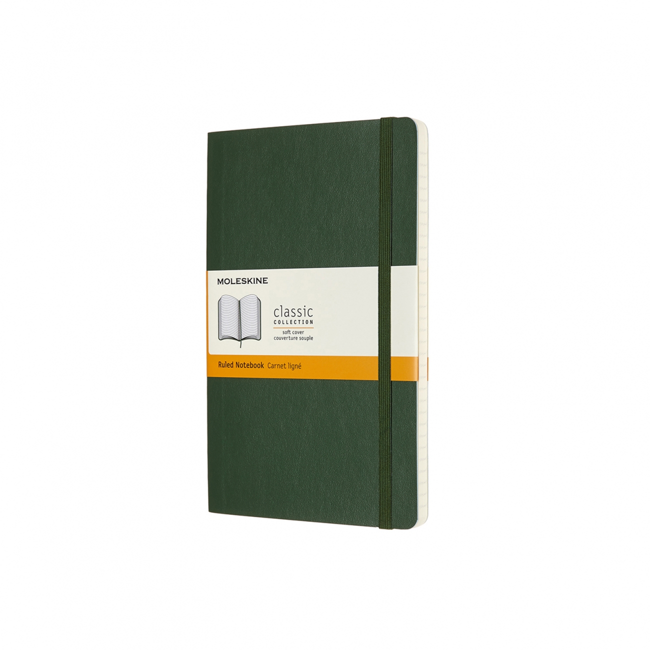 CLASSIC SOFT COVER NOTEBOOK - RULED - LARGE - MYRTLE GREEN