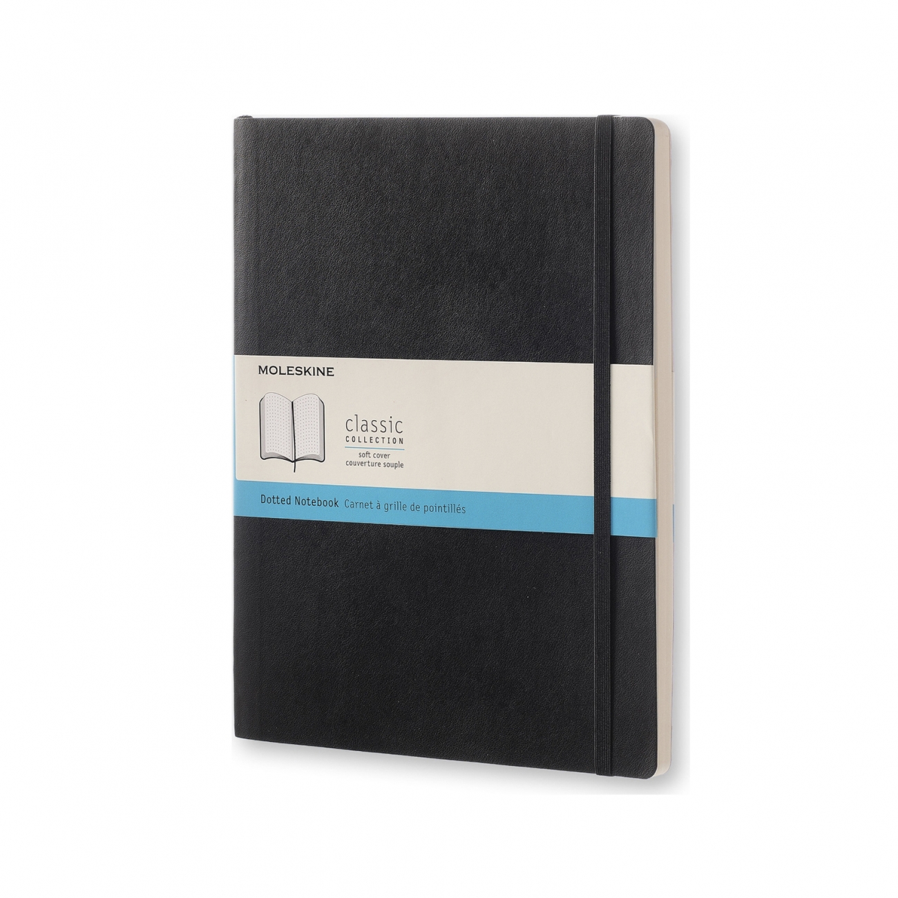 CLASSIC SOFT COVER NOTEBOOK - DOT GRID - EXTRA LARGE - BLACK
