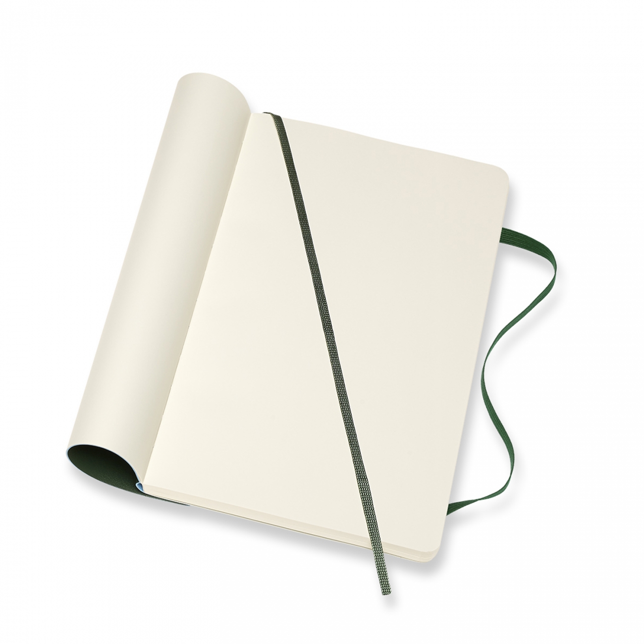 CLASSIC SOFT COVER NOTEBOOK - PLAIN - LARGE - MYRTLE GREEN