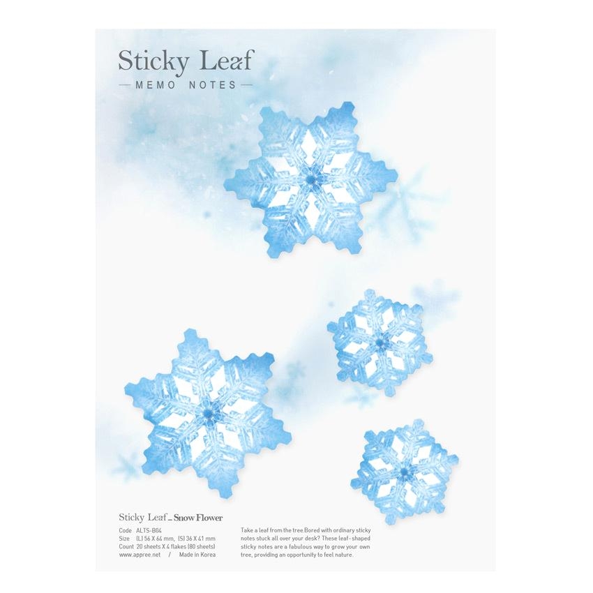 STICKY LEAF_TRACING SNOW FLOWER _Large (Sticky Notes)