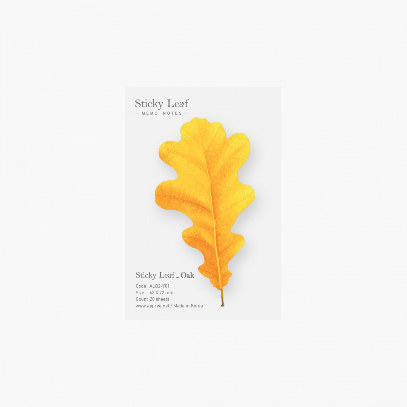 STICKY LEAF_OAK Yellow_ Small (Sticky Notes)